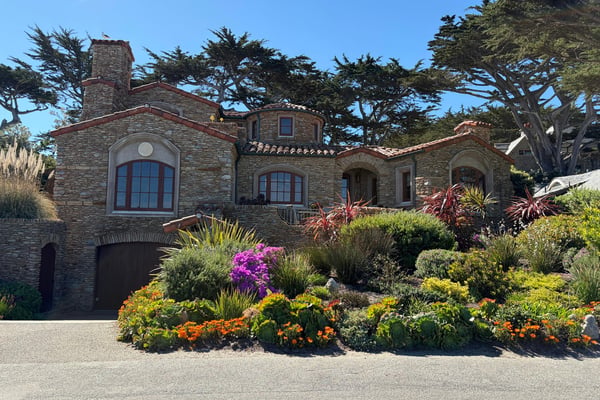 Stone house with garden in Carmel, California